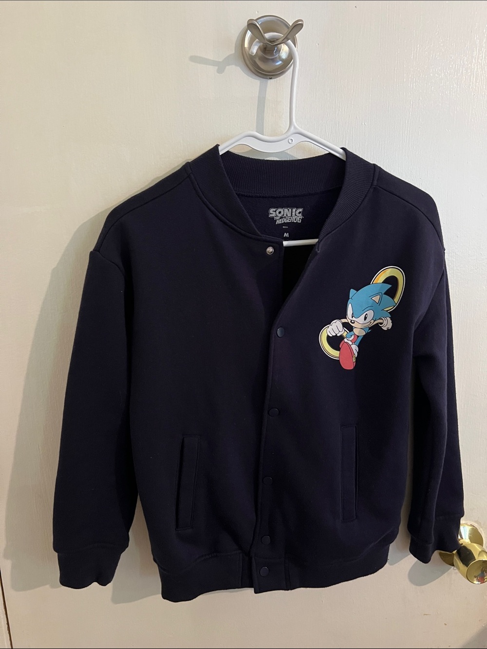SONIC The Hedgehog Navy Bomber Jacket with Logo